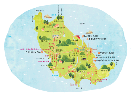 直島イラストマップ